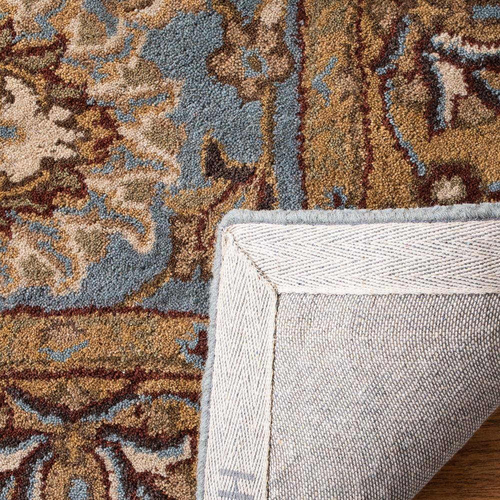 Hand-Tufted Green Wool Runner Rug with Gold Accents, 2'3" x 6'