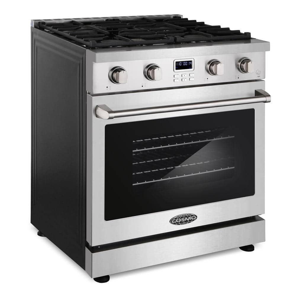 30'' Stainless Steel Freestanding Gas Range with Convection Oven