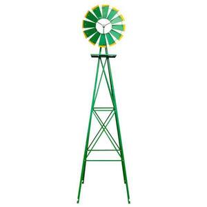 8 ft. Weather Resistant Yard Garden Windmill Red