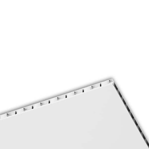 PRIME BUBBLE-X 48 in. x 96 in. x 0.197 in. (5mm) White Bubble-X Twinwall Plastic Sheet