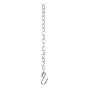 27" Safety Chain with 1 S-Hook (7,000 lbs., Clear Zinc)