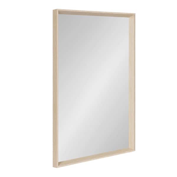 Kate and Laurel Quato 24.00 in. W x 36.00 in. H Natural Rectangle Transitional Framed Decorative Wall Mirror