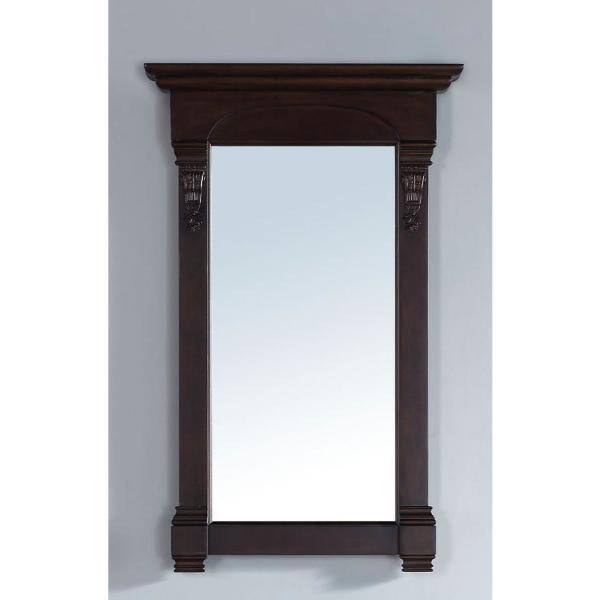 Traditional Silvered Oak Rectangular Bathroom Vanity Mirror 41"x26"