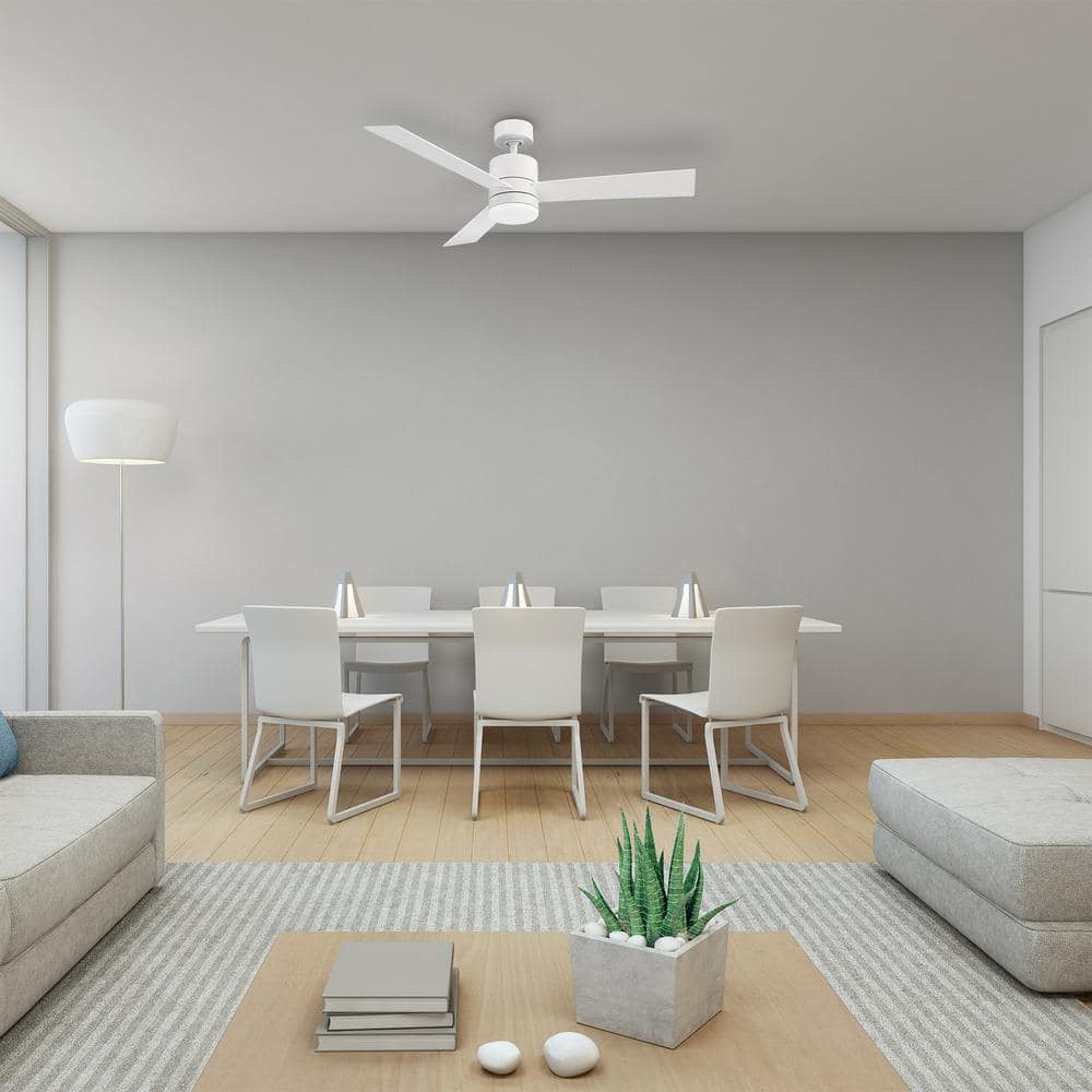 Titanium Silver 44" Smart Ceiling Fan with LED Light and Remote