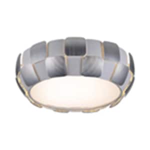 Layers 4-Light 18 in. White and Chrome Flush Mount Ceiling Light