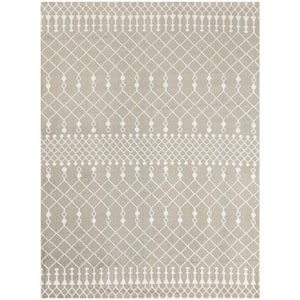 Astra Machine Washable Sage 5 ft. x 7 ft. Moroccan Transitional Area Rug