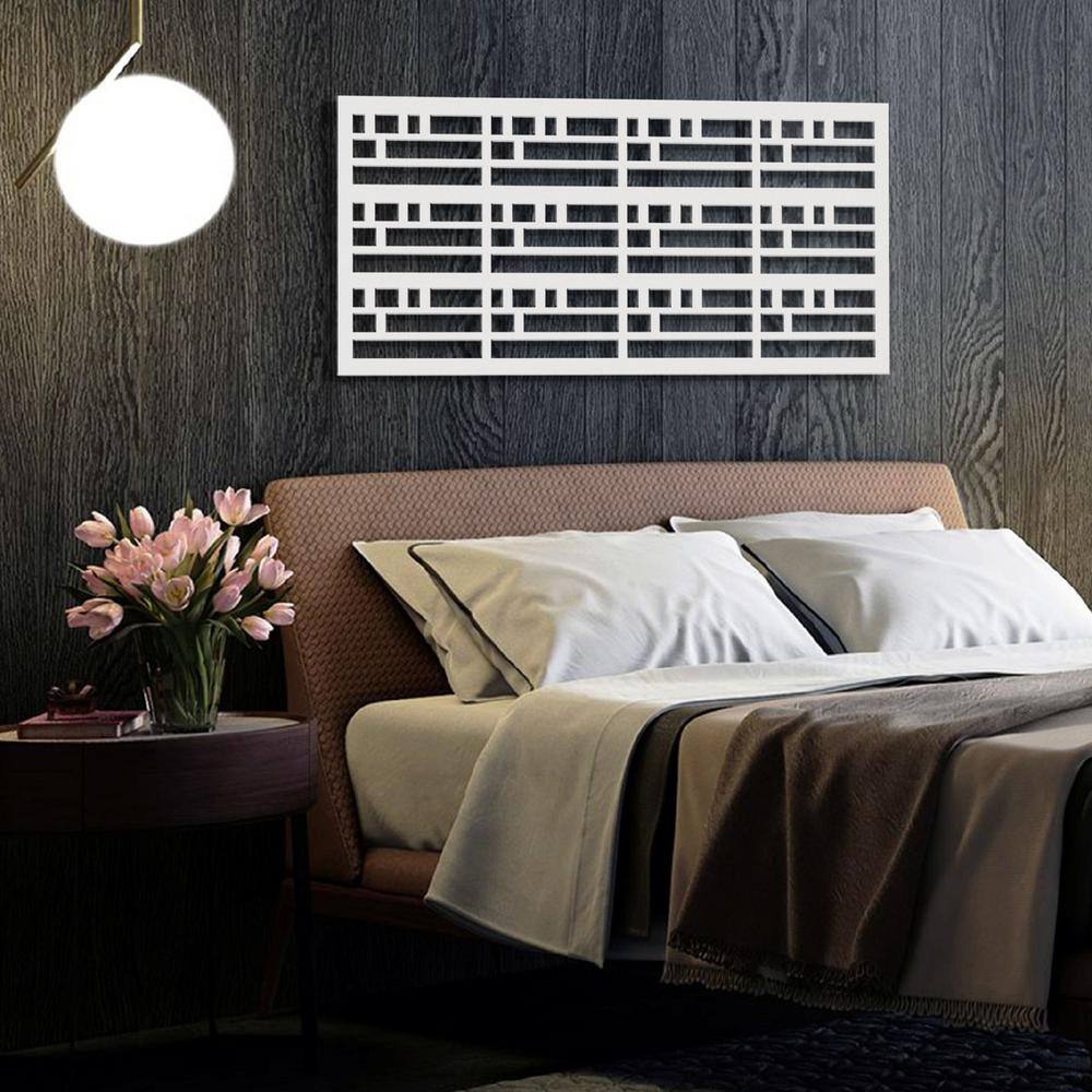 White Polyethylene Decorative Privacy Lattice Panel 2 ft. x 4 ft.