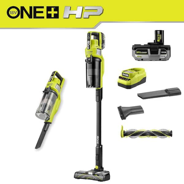 RYOBI ONE+ HP 18V Cordless Pet Stick Vacuum Cleaner Kit with 4.0