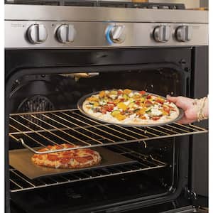 30 in. 4 Burner Element Smart Slide in Electric Range with Self Cleaning Convection Oven in Stainless Steel