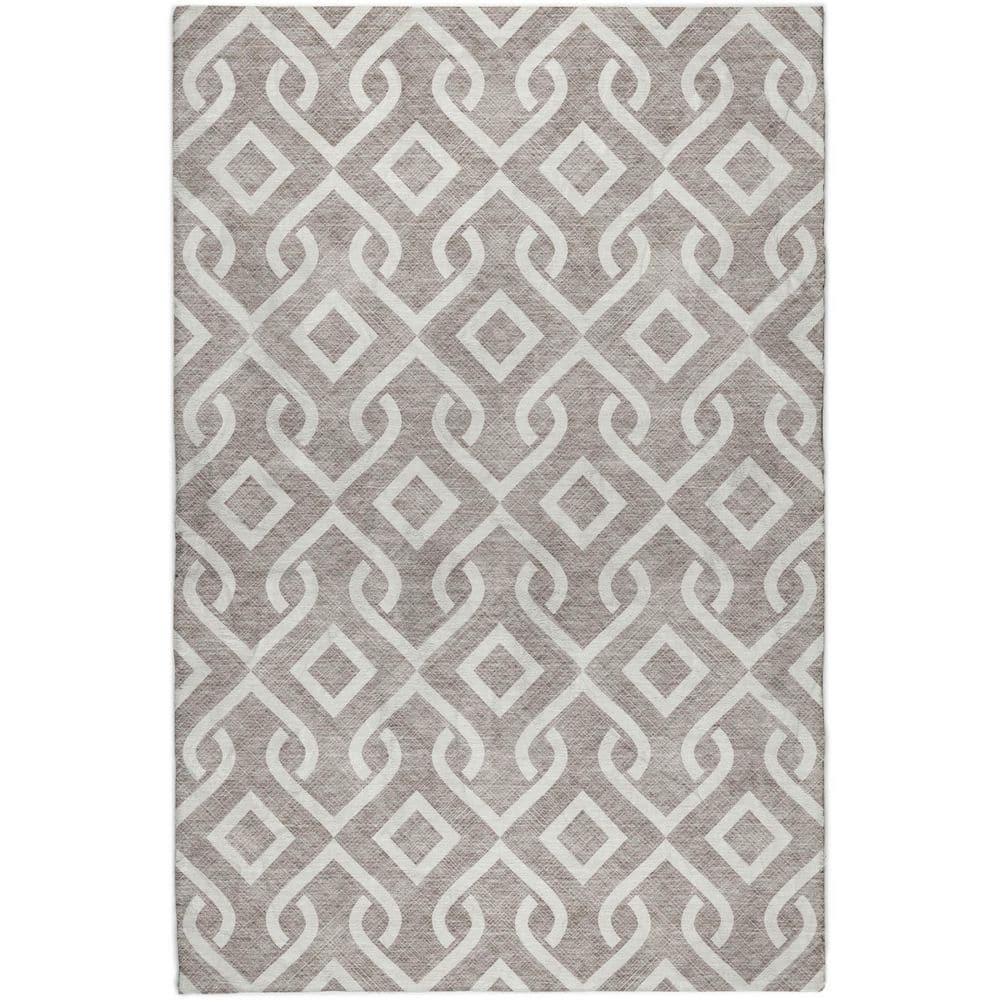 Dream Shag Premium Machine Washable Abstract ADS621 Taupe 5 ft. x 7 ft. 6 in. Area Rug price history on PriceWatchPro