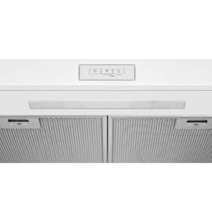 30 in. Convertible Undercabinet Range Hood in White with LED Lighting and Carbon Charcoal Filter