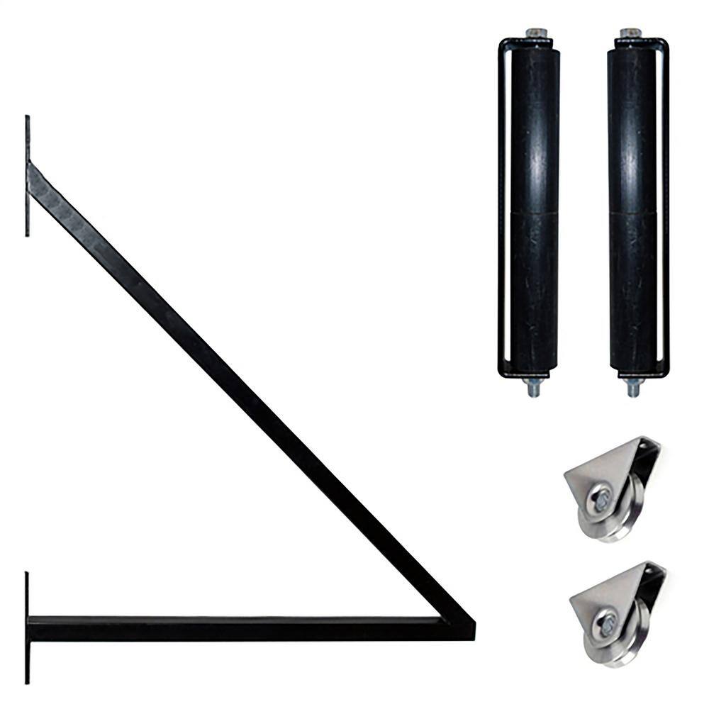Prague Style Black Steel Sliding Driveway Gate with Pedestrian Gate