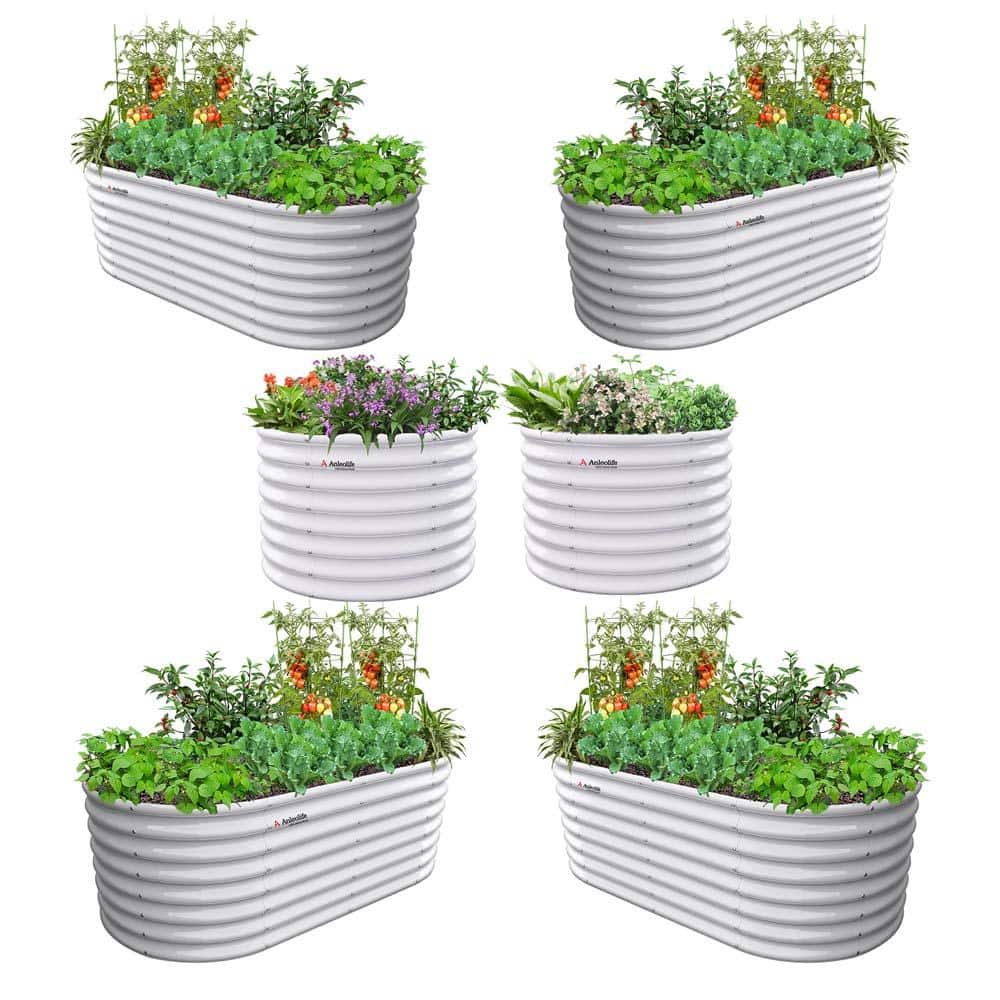 5-Piece White Metal Raised Garden Bed for Flexible Backyard Layouts (38 ft. L x 20 ft. W) price history on PriceWatchPro