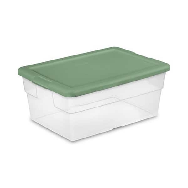Sterilite 18 Gal. Medium Clip Box Home Storage Bin Container with Lid in  Clear (16-Pack) 16 x 19628604 - The Home Depot