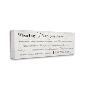 I Love You Most Sentiments Storybook Typography By Daphne Polselli Unframed Print Abstract Wall Art 20 in. x 48 in.
