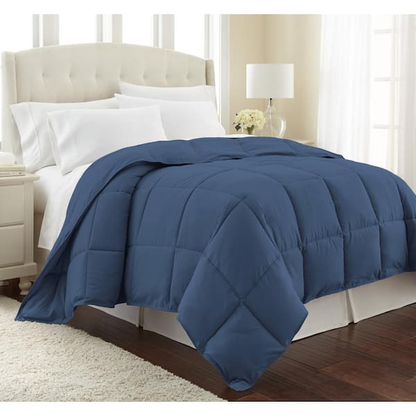 Southshore Fine Linens Vilano Down Alternative Dark Blue Solid King Microfiber Comforter