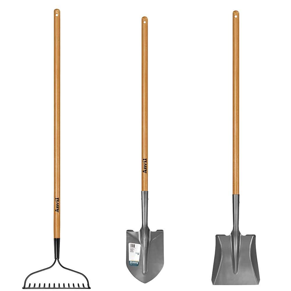 HDX 44 in. Wood Handle Digging Shovel 2589600 - The Home Depot