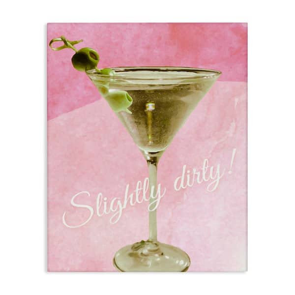 Stupell Industries Slightly Dirty Martini by Graffi tee Studios Unframed Food Graphic Art Print 20 in. x 16 in.