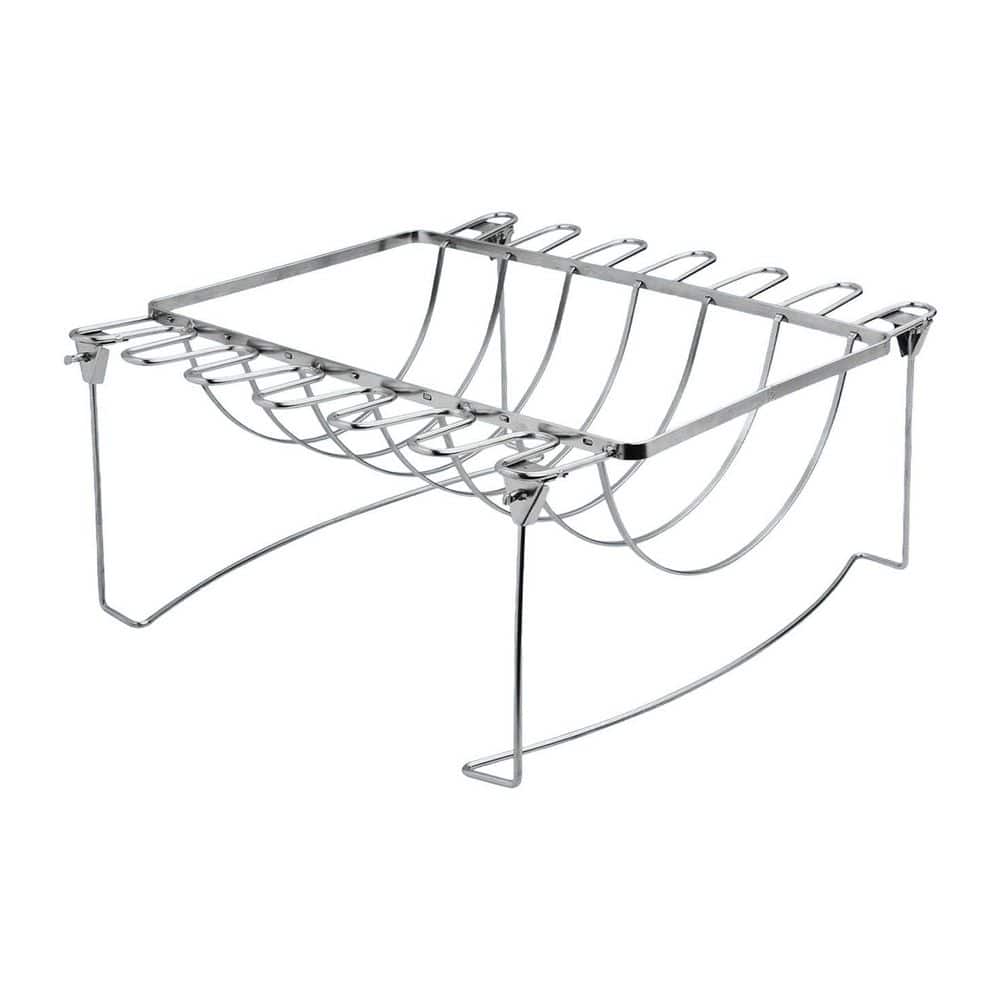 3-in-1 Stainless Steel Chicken Leg Wing Rib Rack for Grilling Smoking ...