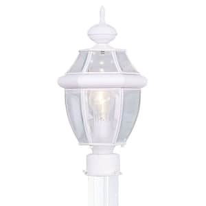 Monterey 1 Light White Outdoor Post Top Lantern
