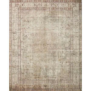 Margot Antique/Moss 2 ft. 3 in. x 3 ft. 9 in. Bohemian Vintage Printed Plush Area Rug