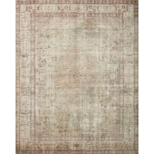 Margot Antique/Moss 2 ft. 6 in. x 7 ft. 6 in. Bohemian Vintage Printed Plush Runner Rug