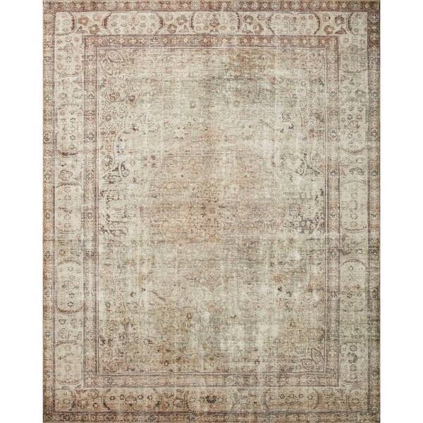 LOLOI II Margot Antique/Moss 2 ft. 6 in. x 11 ft. 6 in. Bohemian