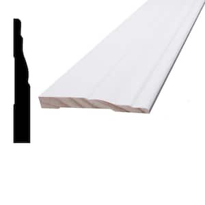 7/16 in. x 3-1/4 in. x 96 in. Primed Finger-Jointed Pine Wood Baseboard Moulding