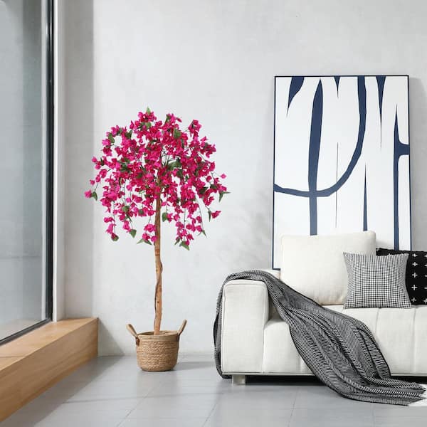 DR.Planzen 5 ft. Artificial Bougainvillea Flowers Tree, Faux