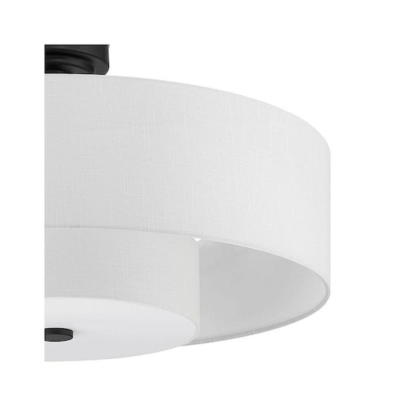 Brookside 30 in. Fresh White Downrod Mount Fandelier Ceiling Fan with LED Light Kit and Remote