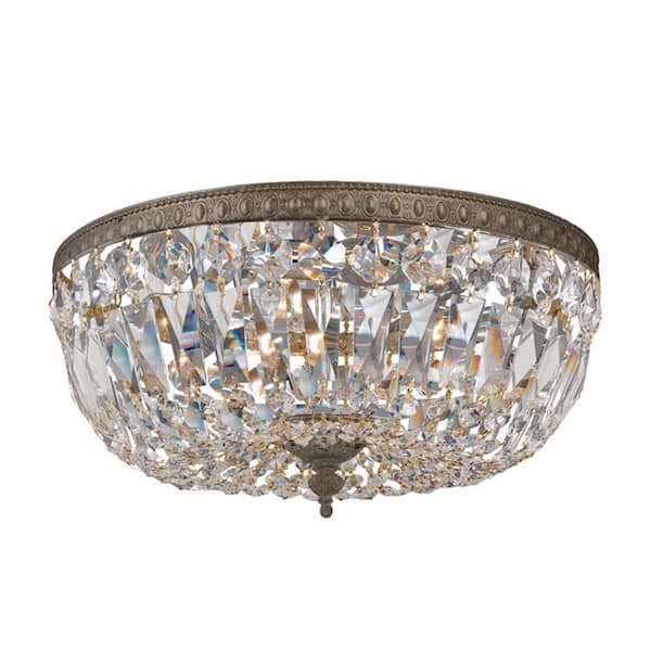 Ceiling Mount 12 in. 3-Light English Bronze Flush Mount