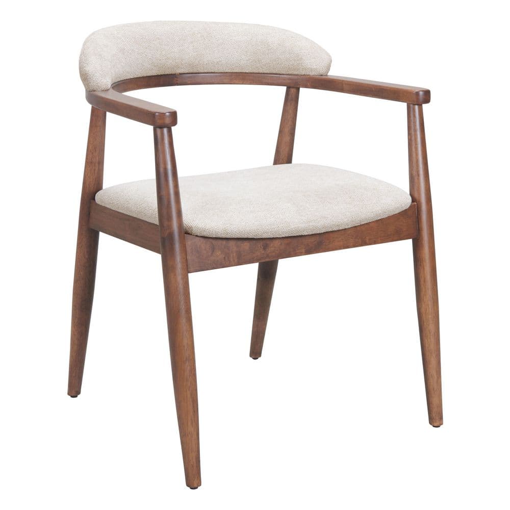 Goka Beige & Walnut Poly Linen Dining Chair price history on PriceWatchPro