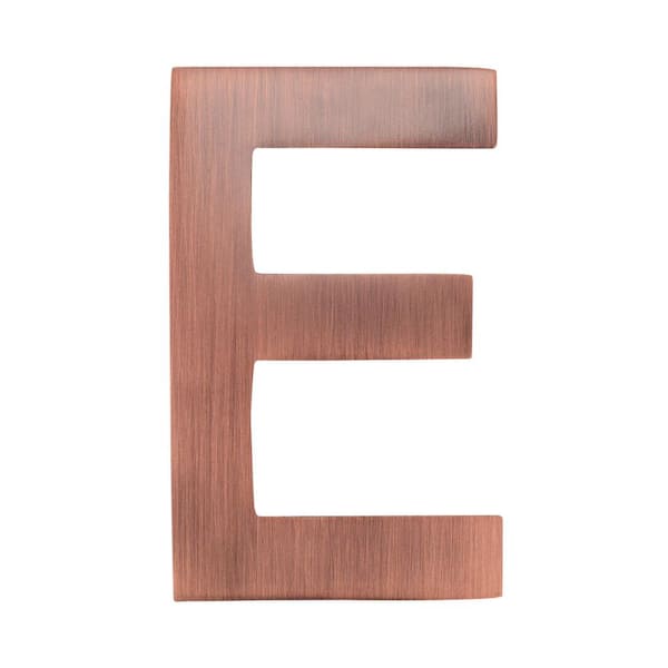 Architectural Mailboxes 4 in. Antique Copper Letter E Floating House