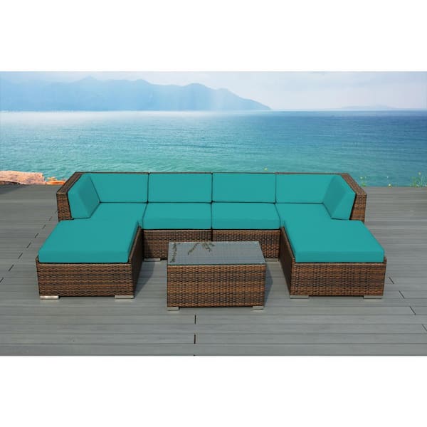 South Sea Outdoor New Java 3-Piece Outdoor Sectional Set w/ Square