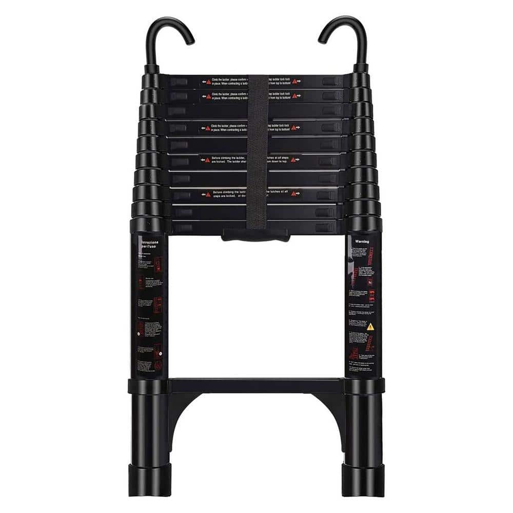Justincity 10.5 ft. Telescoping Aluminum Ladder with Detachable