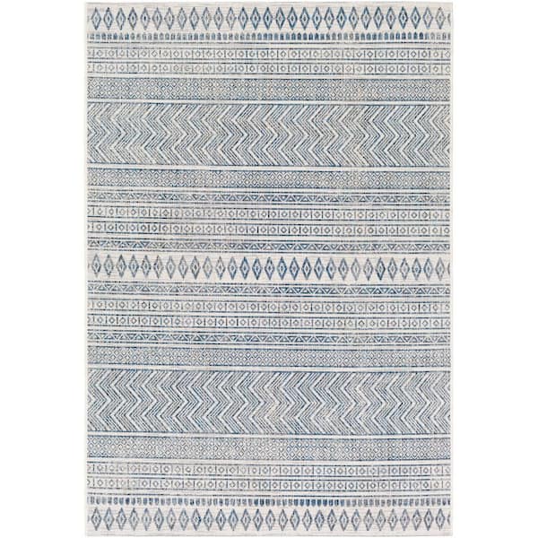 Merrigan Denim 5 ft. 3 in. x 7 ft. 7 in. Indoor/Outdoor Patio Area Rug