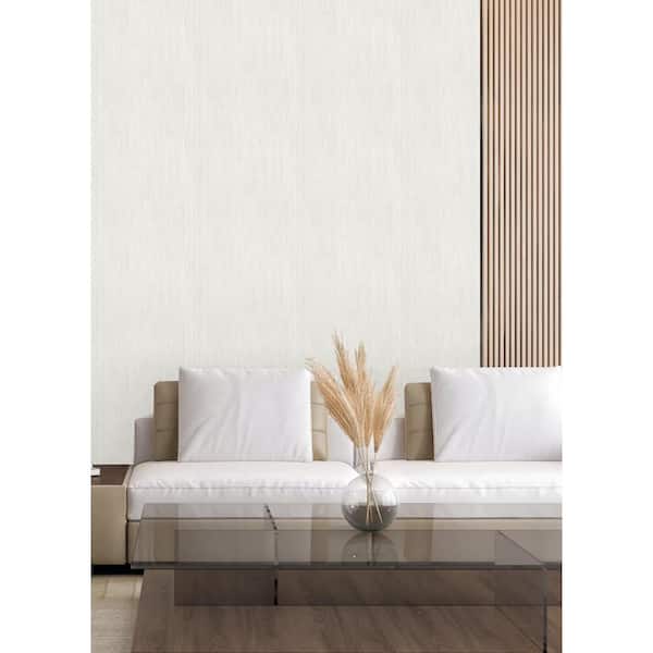 White Oyster Cherry Wood Peel and Stick Vinyl Wallpaper Roll