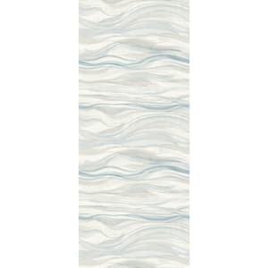 Abstract Currents Blue Wall Mural
