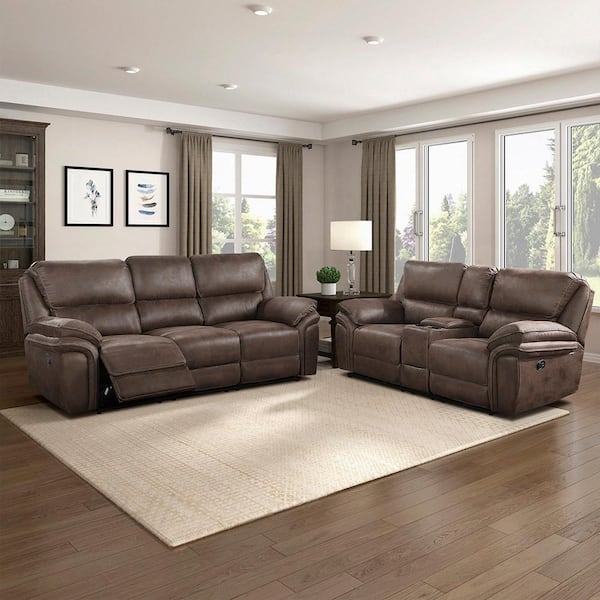 Lazzara Arlo 90 in. W Pillow Top Arm Microfiber Rectangle 2-Piece