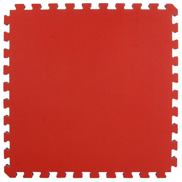 Greatmats Home Sport and Play Red/Blue 24 in. x 24 in. x 0.875 in. Interlocking Foam Tile