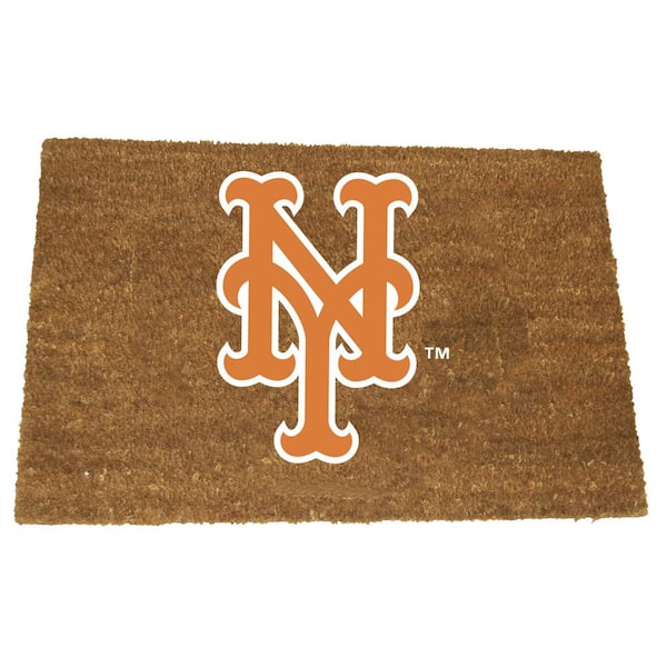 The Memory Company New York Mets 19.5 in. x 29.5 in. Coir Fiber Colored Logo Door Mat