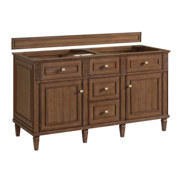 Lorelai 59.88 in. W x 23.5 in. D x 32.88 in. H Bath Vanity Cabinet Without Top in Mid-Century Walnut