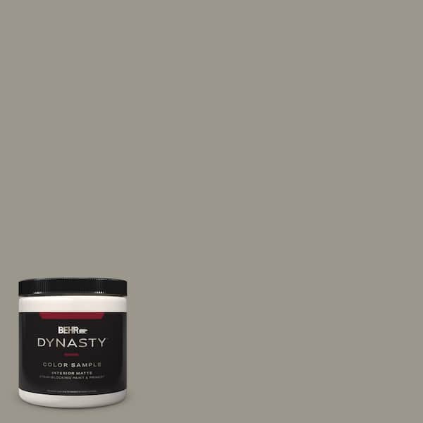 BEHR DYNASTY 8 oz. #MQ2-60 Iron Gate One-Coat Hide Matte Stain-Blocking Interior/Exterior Paint and Primer Sample