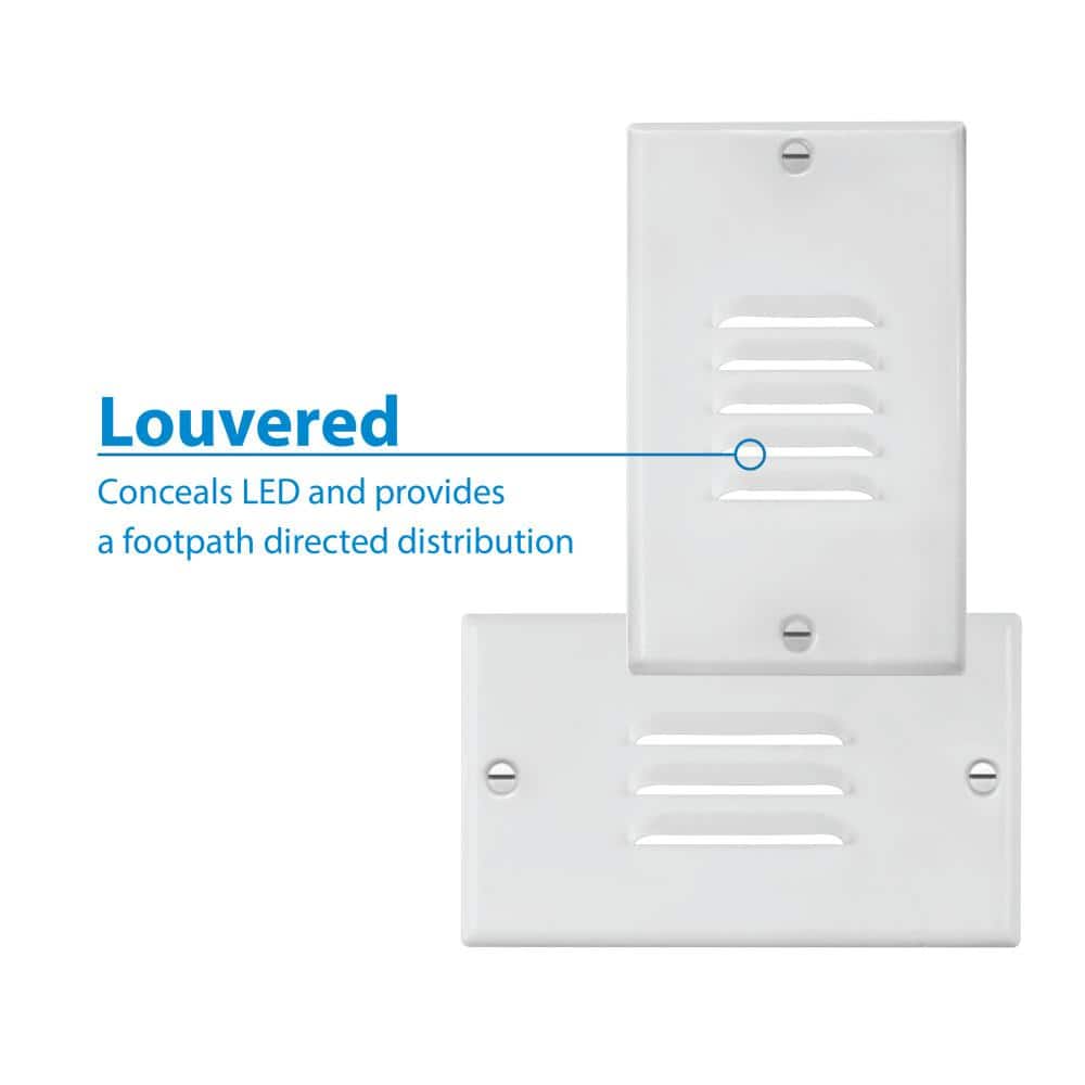 White Matte Plastic LED Step Light with Frosted Lens