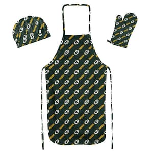 NFL Packers 3PC Set Apron Mitt Hat