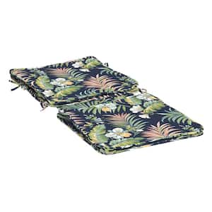 ProFoam 40 in. x 20 in. Outdoor Dining Chair Cushion Cover in Simone Blue Tropical