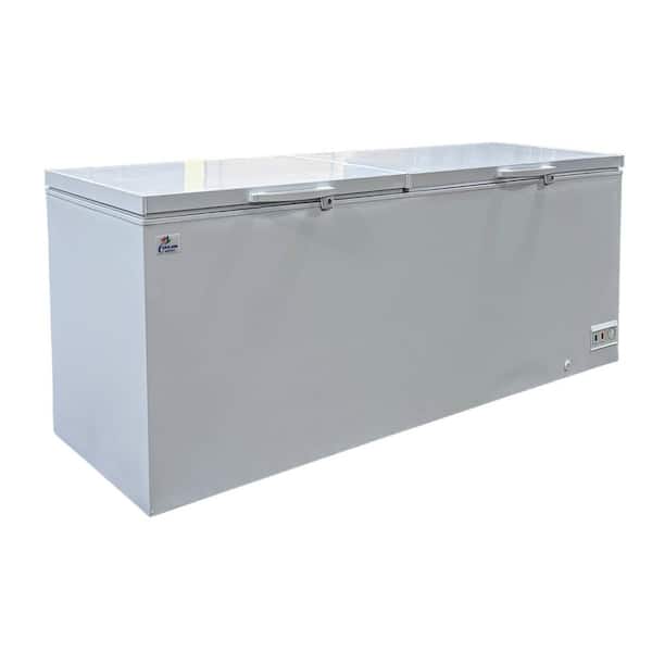 Cooler Depot 92in. W 26.7 cu ft Commercial Manual Defrost Chest Freezer in White