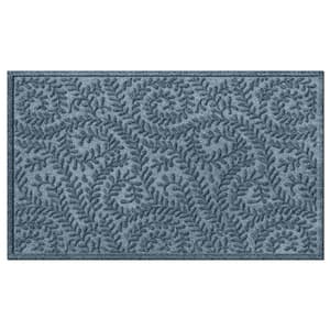 WaterHog Boxwood Bluestone 35 in. x 59 in. PET Polyester Indoor Outdoor Doormat