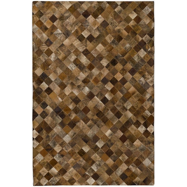 Dream Shag Premium Machine Washable Abstract ADS98 Brown 5 ft. x 7 ft. 6 in. Area Rug