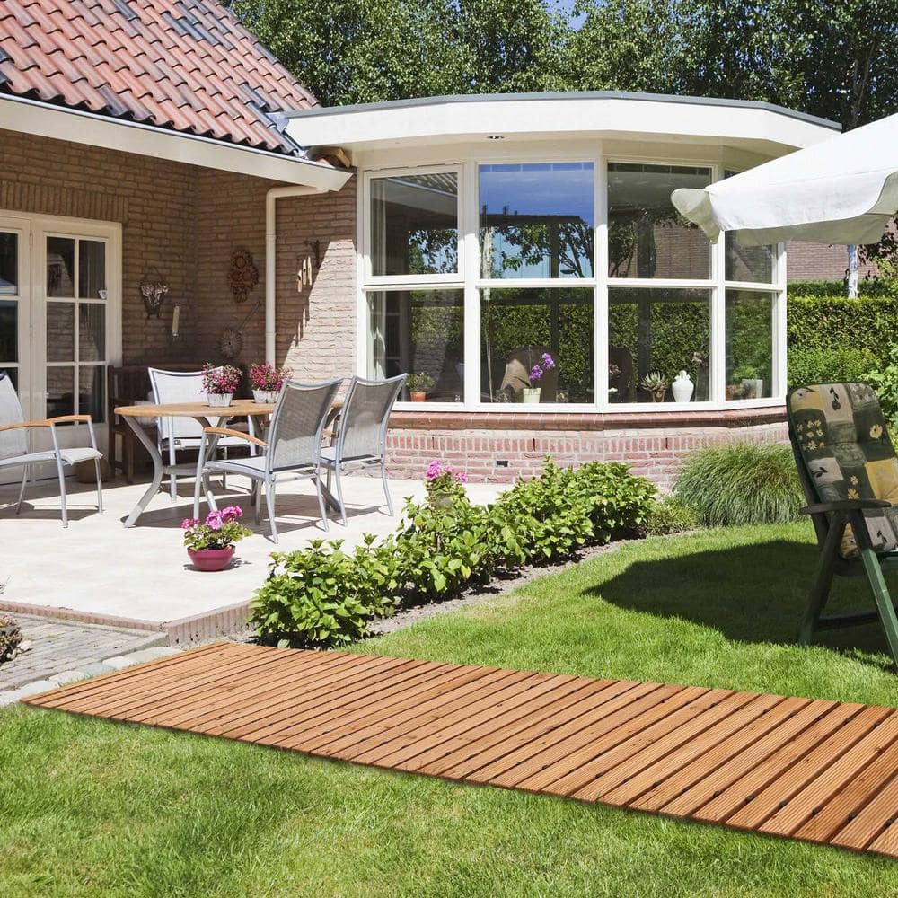 8 ft. Natural Cedar Roll-Up Garden Pathway
